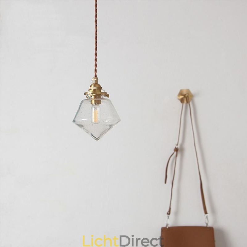 1 lichts diamanten glazen hanglamp bubbelglazen lamp