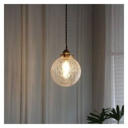 Glazen hanglamp moderne crackle plafondlamp