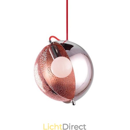 Moderne roségouden hanglamp, halfronde glazen lampenkap, decoratieve lamp, café Moderne roségouden hanglamp, halfronde glazen lampenkap, decoratieve lamp, café