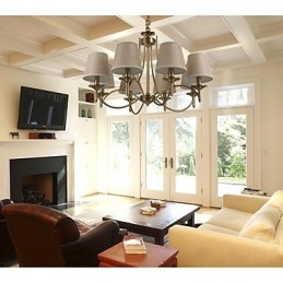 Moderne eigentijdse traditionele klassieke rustieke lodge land eiland vintage messing metalen kroonluchter