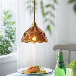 Retro glazen hanglamp Japanse stijl glazen plafondlamp
