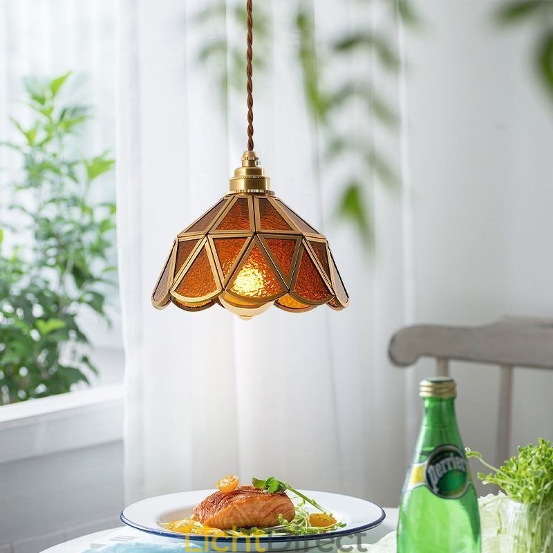 Retro glazen hanglamp Japanse stijl glazen plafondlamp