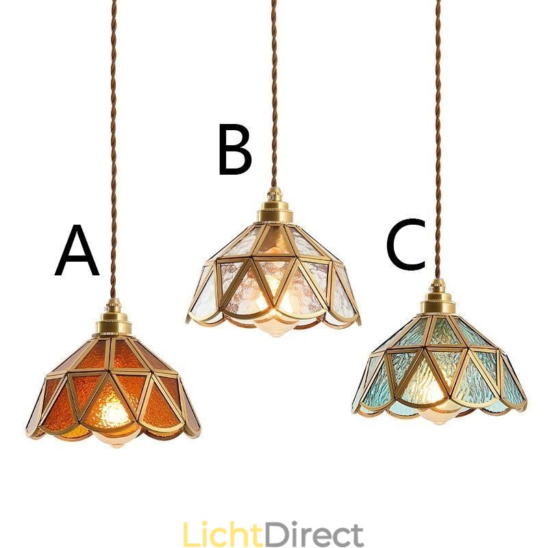 Retro glazen hanglamp Japanse stijl glazen plafondlamp