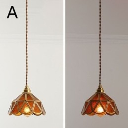 Retro glazen hanglamp Japanse stijl glazen plafondlamp