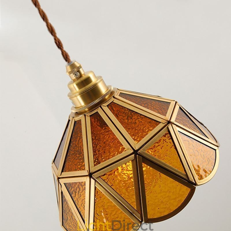 Retro glazen hanglamp Japanse stijl glazen plafondlamp