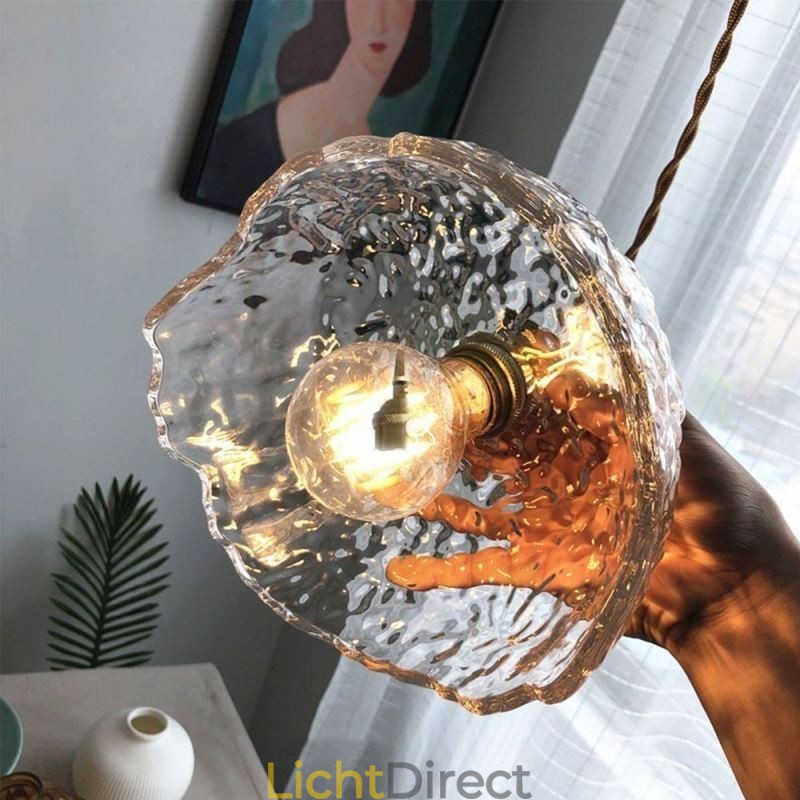 Onregelmatige messing glazen hanglamp Hammer glazen plafondlamp