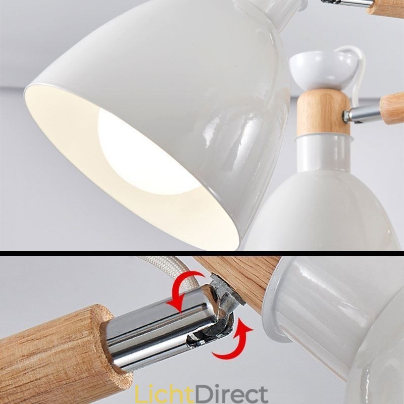 Nordic Macaron Hanglamp Creatieve Houten Kroonluchter