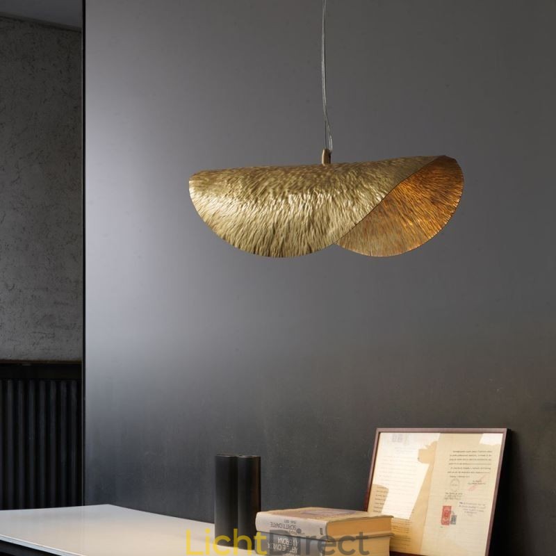 Messing hanglamp moderne minimalistische lotusblad plafondlamp