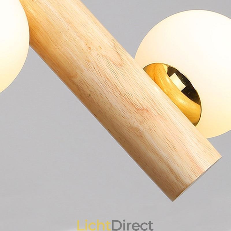 Houten hanglamp Magic Bean Cluster plafondlamp eiland