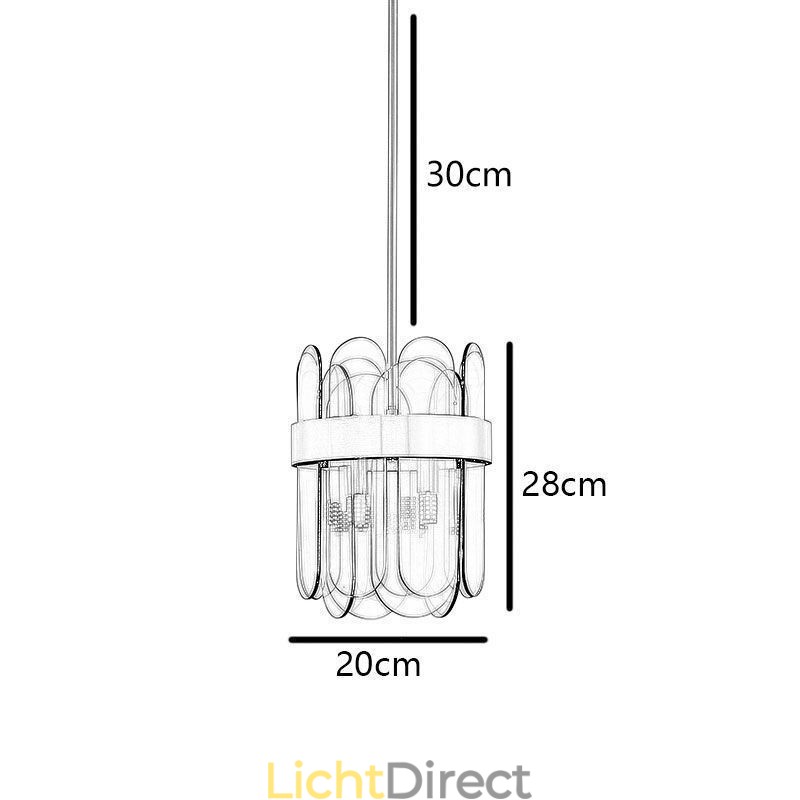 Moderne glazen hanglamp