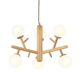 Nordic creatieve houten hanglamp