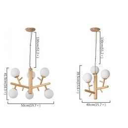 Nordic creatieve houten hanglamp