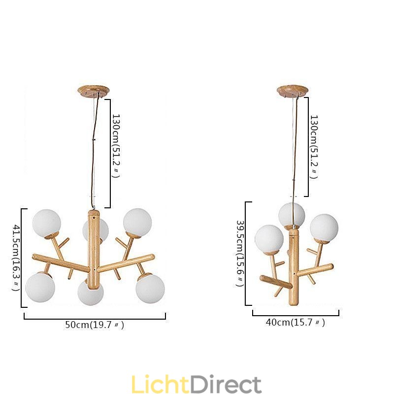 Nordic creatieve houten hanglamp