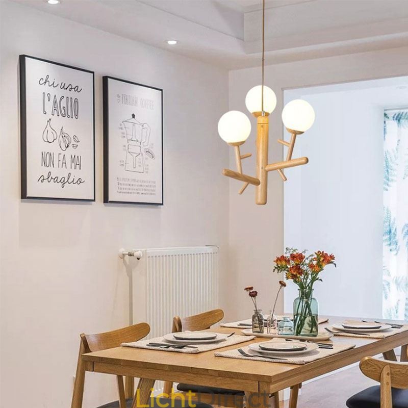 Nordic creatieve houten hanglamp