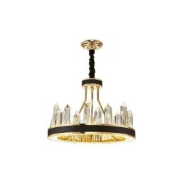 Moderne kristallen hanglamp Cirkelvormige kristallen plafondlamp
