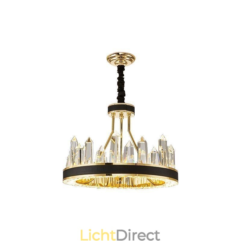Moderne kristallen hanglamp Cirkelvormige kristallen plafondlamp