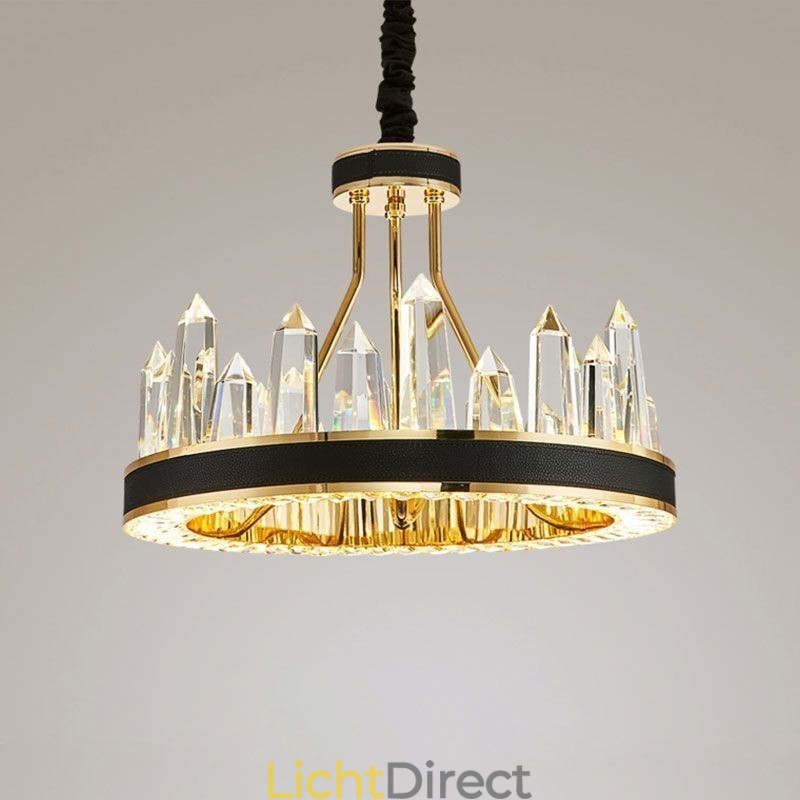Moderne kristallen hanglamp Cirkelvormige kristallen plafondlamp