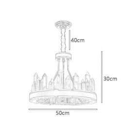 Moderne kristallen hanglamp Cirkelvormige kristallen plafondlamp