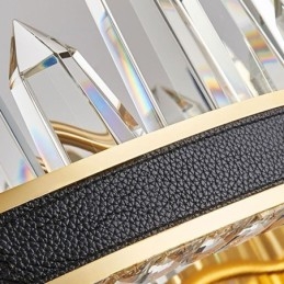Moderne kristallen hanglamp Cirkelvormige kristallen plafondlamp