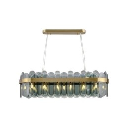 Minimalistische glazen hanglamp Unieke kleur Rechthoekige plafondlamp Eiland