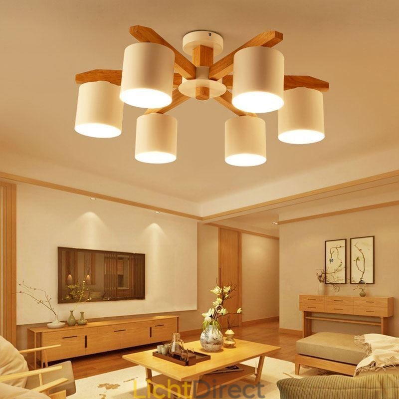 Nordic Log Hanglamp Macaron Lampfitting