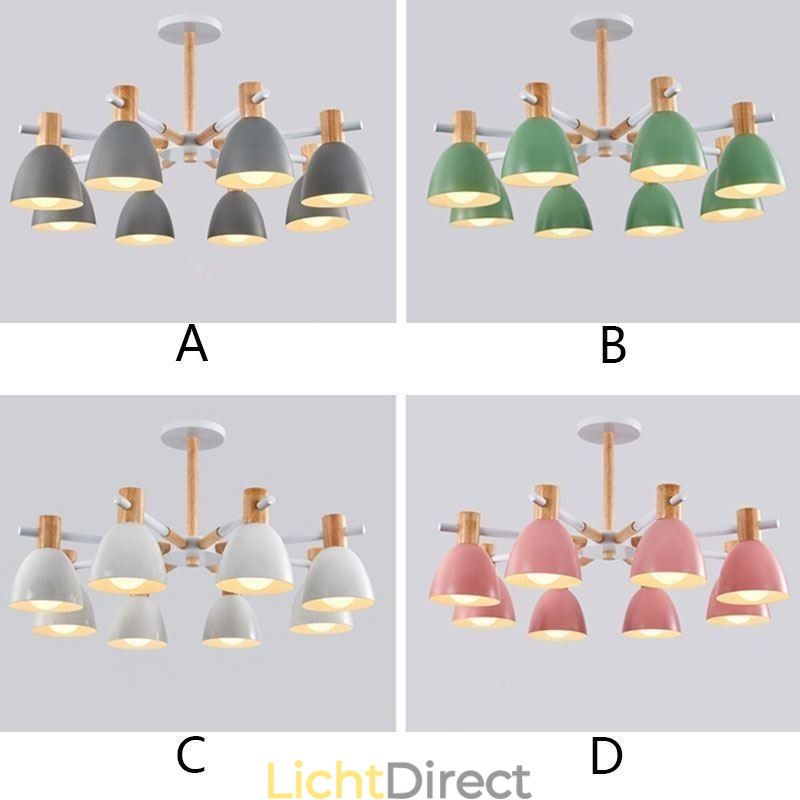 Moderne eenvoudige Macaron hanglamp creatieve houten verlichting