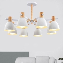 Moderne eenvoudige Macaron hanglamp creatieve houten verlichting