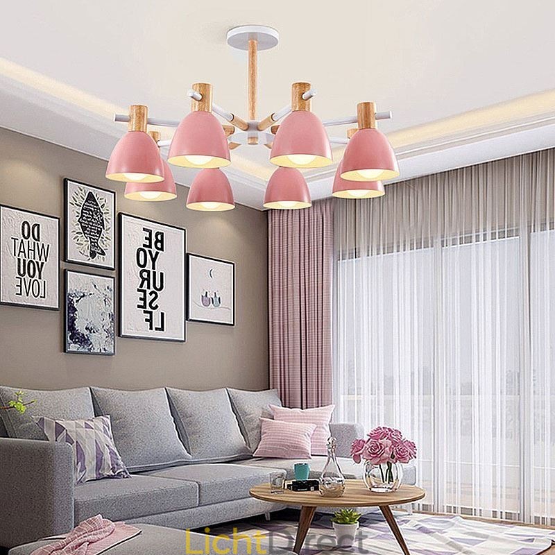 Moderne eenvoudige Macaron hanglamp creatieve houten verlichting