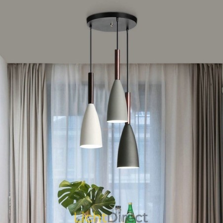 Moderne eenvoudige hanglamp met drie lampen, creatieve aluminium kunstlamp, café Moderne eenvoudige hanglamp met drie lampen, creatieve aluminium kunstlamp, café