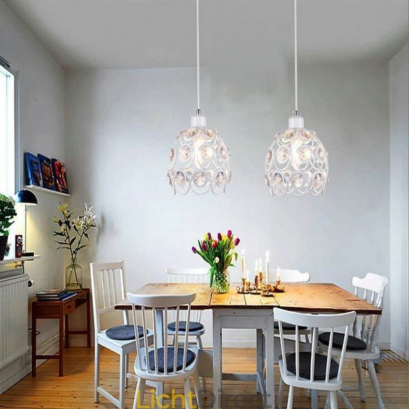 Ideeën voor holle kristallen ijzeren hanglamp op het eiland