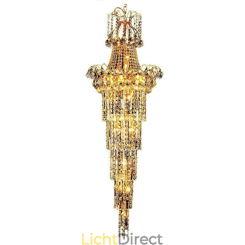 Europese lange hanglamp van kristal