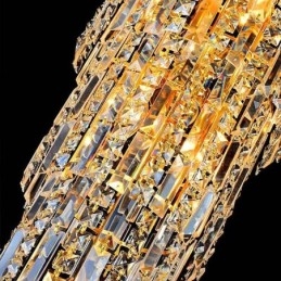 Europese lange hanglamp van kristal