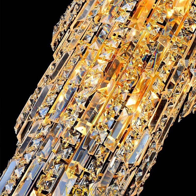 Europese lange hanglamp van kristal