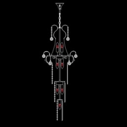 Europese lange hanglamp van kristal