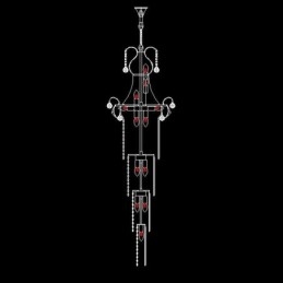 Europese lange hanglamp van kristal