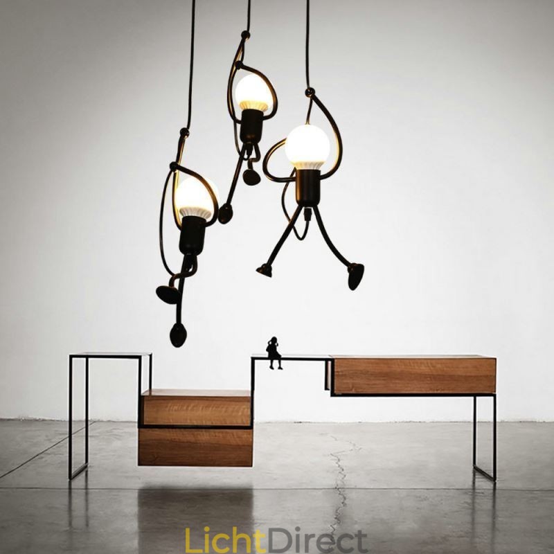 Moderne hanglamp Creatieve kleine man vorm lamp Individuele huislamp