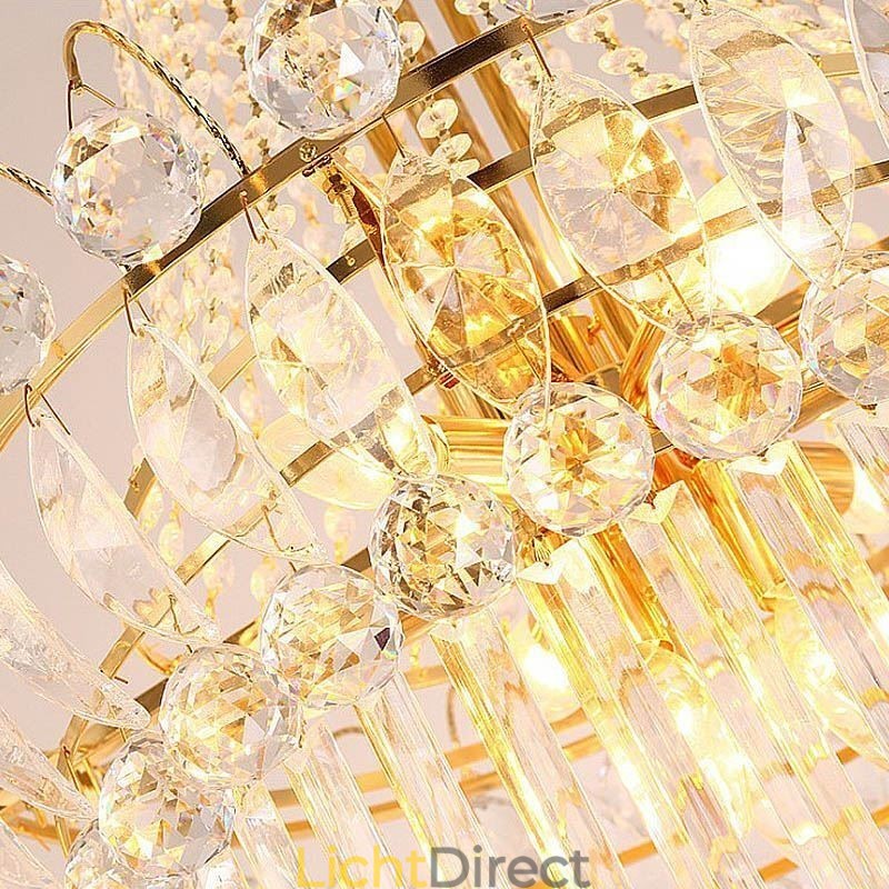 Elegante lange hanglamp van kristal