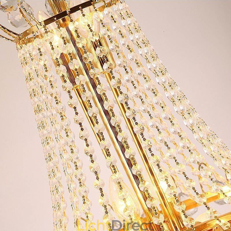 Elegante lange hanglamp van kristal