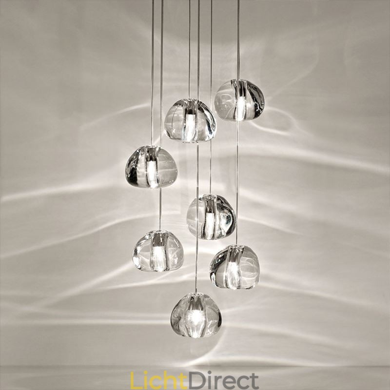 Moderne kristallen cluster hanglamp Unieke kristallen lampenkap Duplex trap