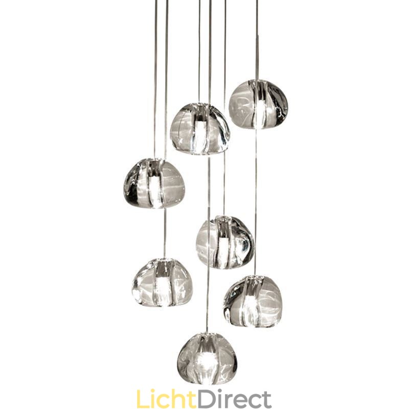 Moderne kristallen cluster hanglamp Unieke kristallen lampenkap Duplex trap