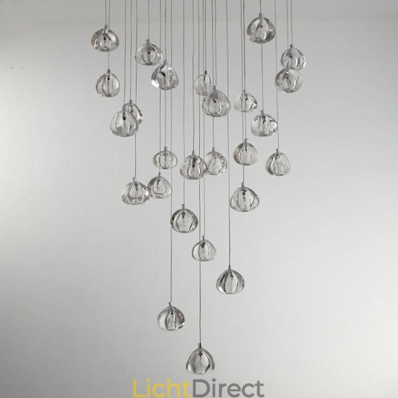 Moderne kristallen cluster hanglamp Unieke kristallen lampenkap Duplex trap