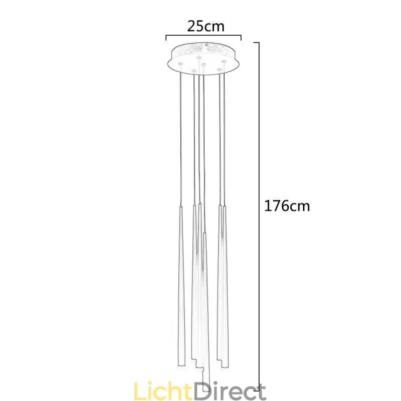6 lampen hanglamp Meteorer hanglamp