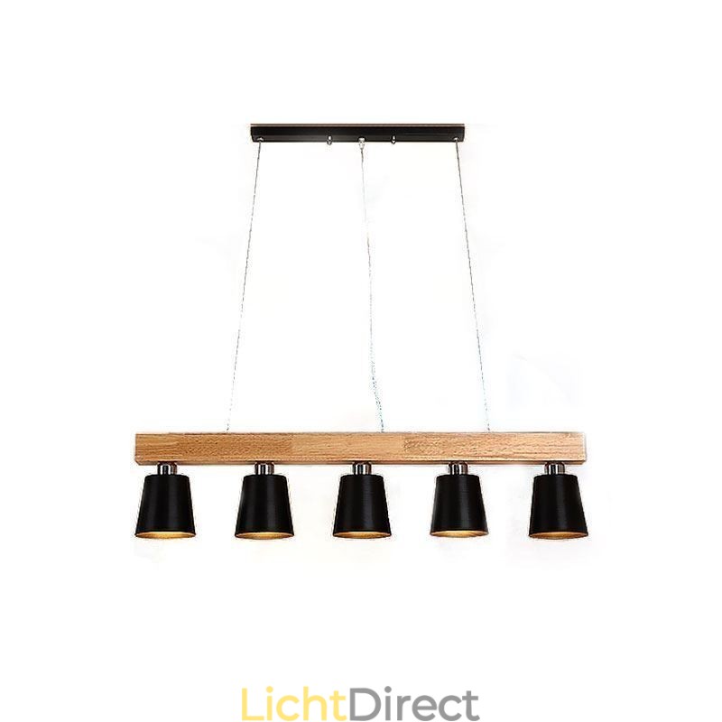 Nordic Wood Kroonluchter Unieke Rechte Hanglamp Café