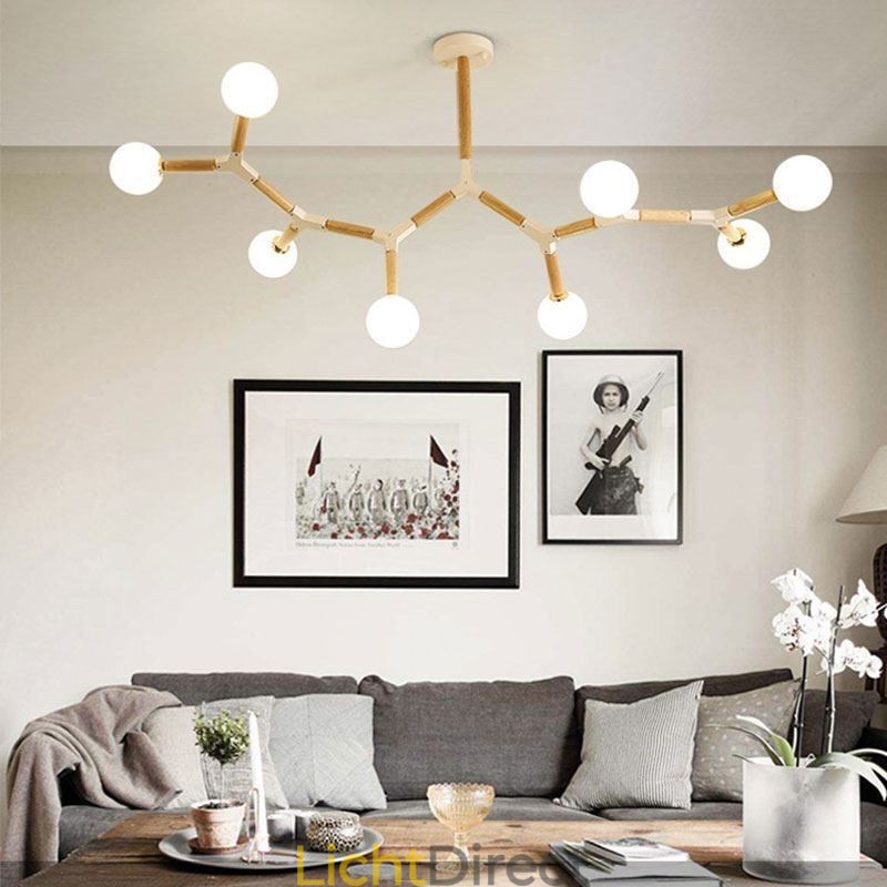 Nordic Magic Bean Hanglamp Creatieve Houten Verlichting