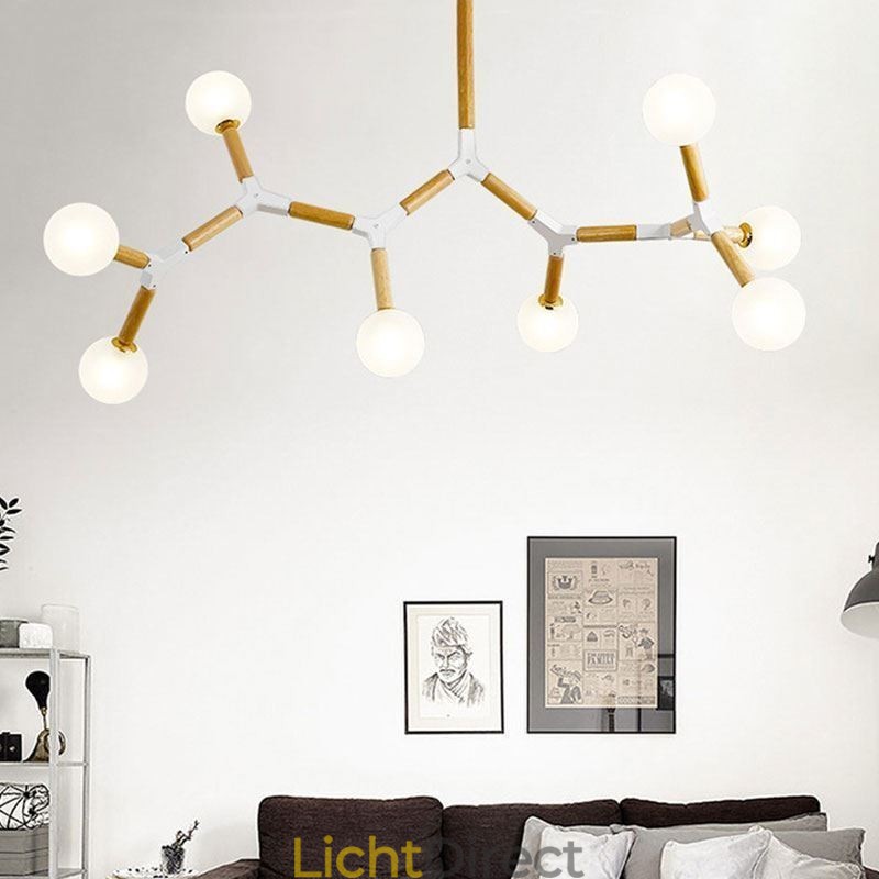 Nordic Magic Bean Hanglamp Creatieve Houten Verlichting