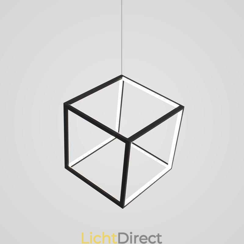 Zwarte hanglamp Geometrische kubusverlichting