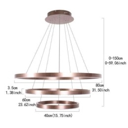 Hanglamp Tekenen Craft 3 Ringen Lamp 80+60+40cm