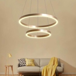Hanglamp Tekenen Craft 2 Ringen Lamp 60+40cm