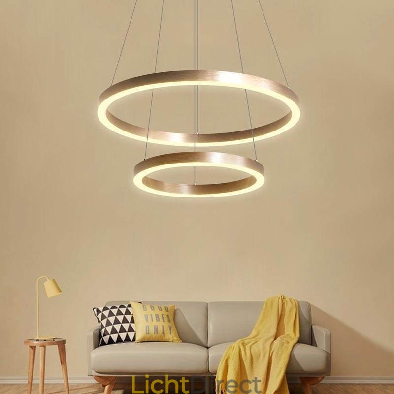 Hanglamp Tekenen Craft 2 Ringen Lamp 60+40cm