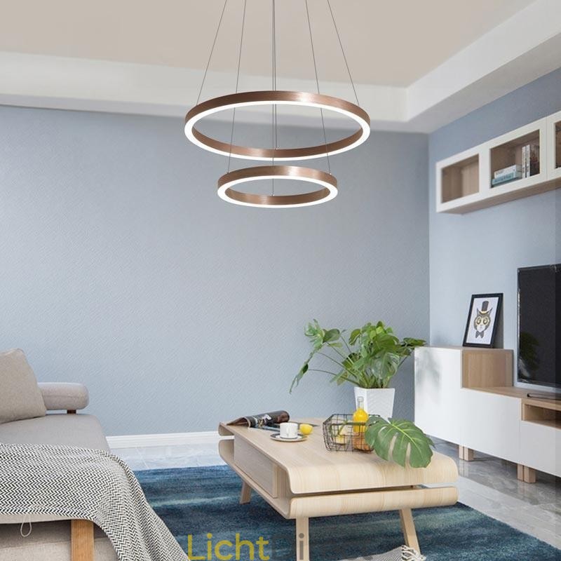 Hanglamp Tekenen Craft 2 Ringen Lamp 60+40cm